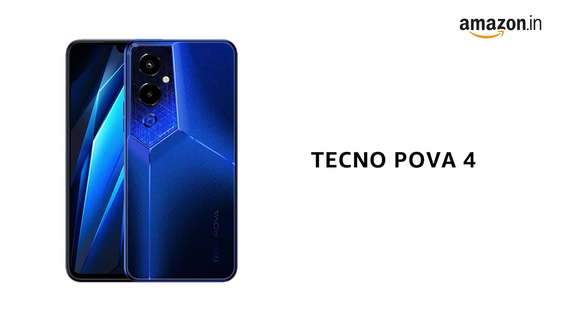 TECNO POVA 4 (Cryolite Blue,8GB RAM,128GB Storage)| Helio